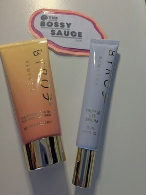 🌸 BYROE Peach Kombucha Mask + Truffle Eye Serum Duo NWT